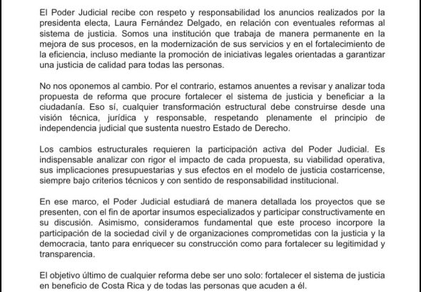 PODER JUDICIAL PRONUNCIAMIENTO
