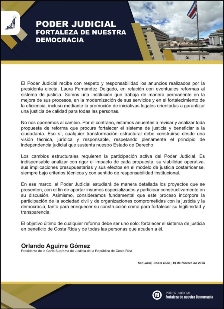 PODER JUDICIAL PRONUNCIAMIENTO